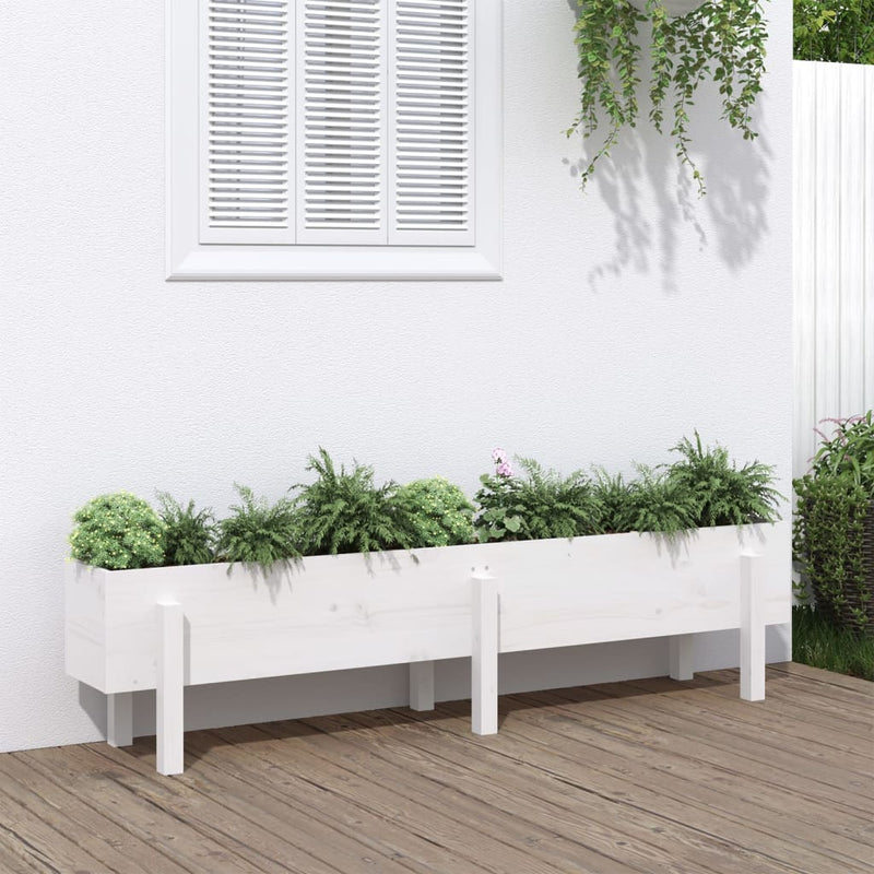 Vidaxl fioriera raccolta da 160x30x38 cm Pino di pino solido