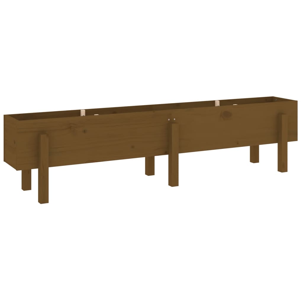 Vidaxl fioriera raccolta 160x30x38 cm Miele di pino solido marrone