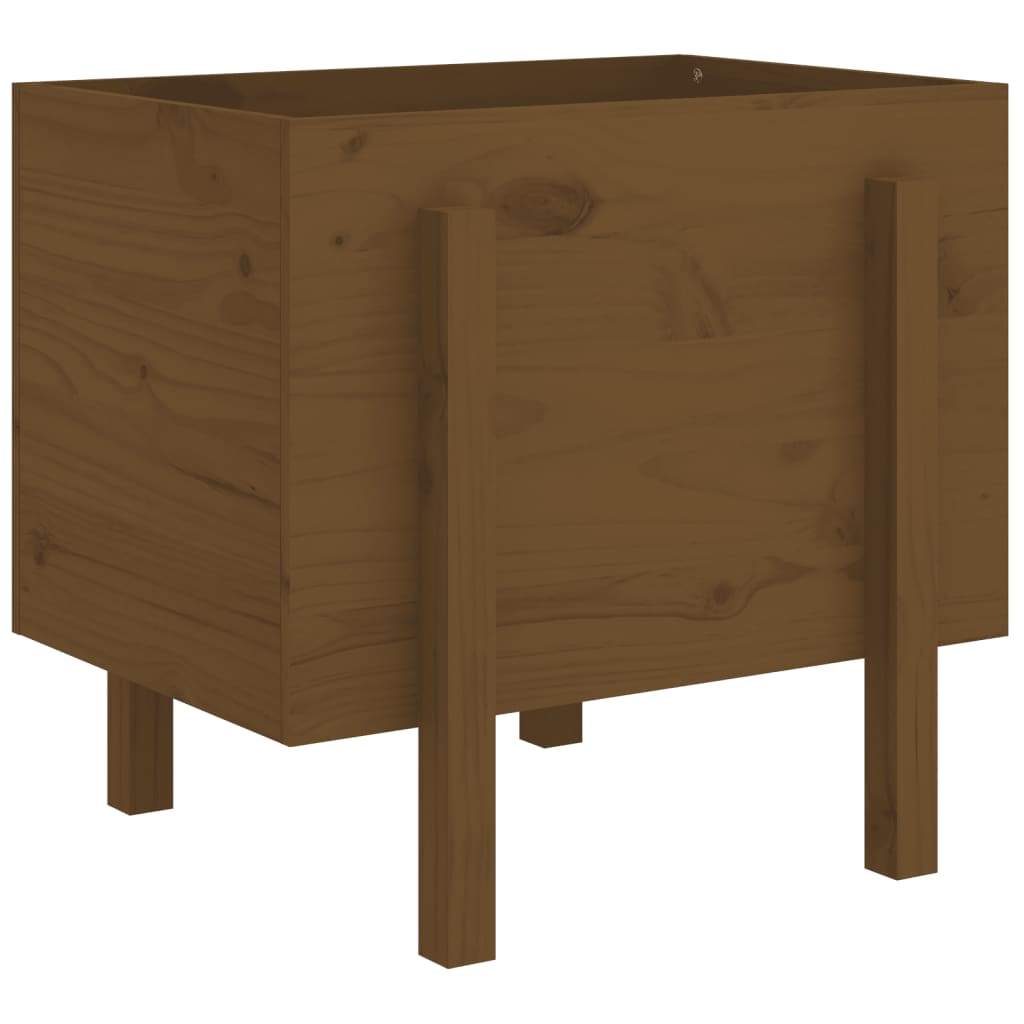Vidaxl 810552 Sembradora 62x50x57 cm de pino sólido marrón marrón