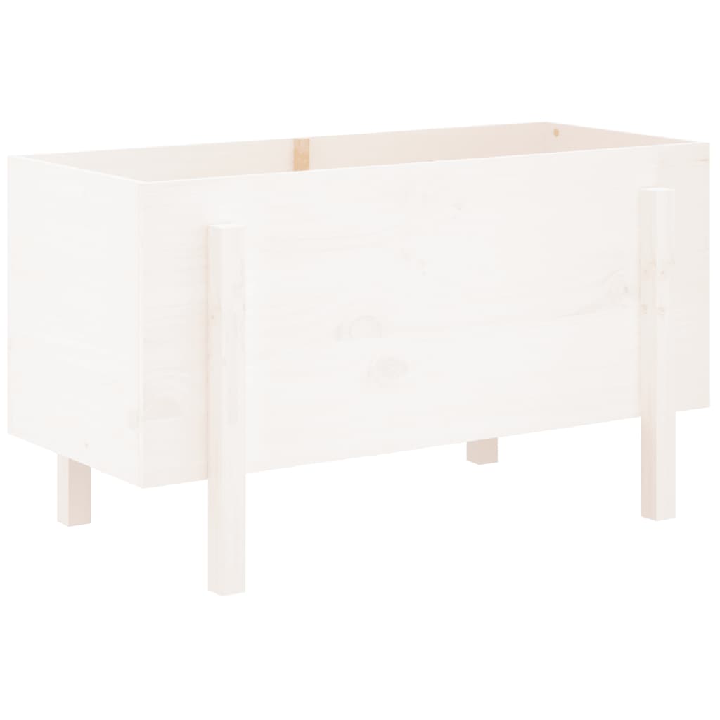 Vidaxl fioriera raccolta 101x50x57 cm Pino solido bianco