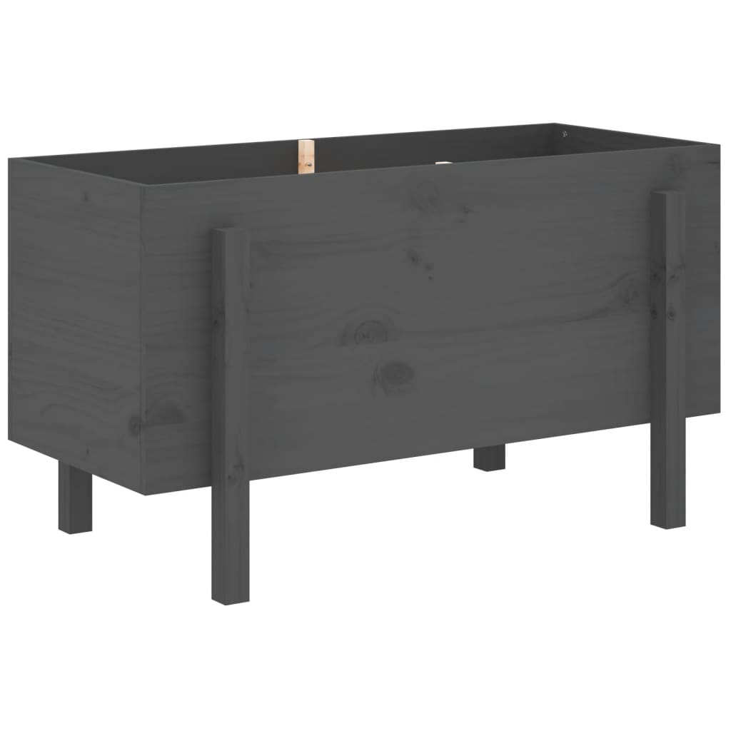 Vidaxl fioriera raccolta 101x50x57 cm grigio a pino solido