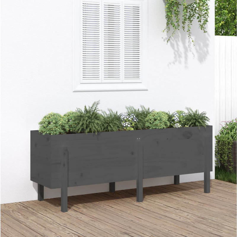 Plantador Vidaxl elevado 160x50x57 cm de pino sólido