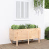 Plantador Vidaxl elevado 121x50x57 cm de pino sólido