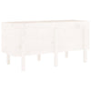 Scatola di pianificazione Vidaxl sollevata 121x50x57 cm Pino solido bianco