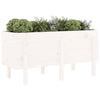 Scatola di pianificazione Vidaxl sollevata 121x50x57 cm Pino solido bianco