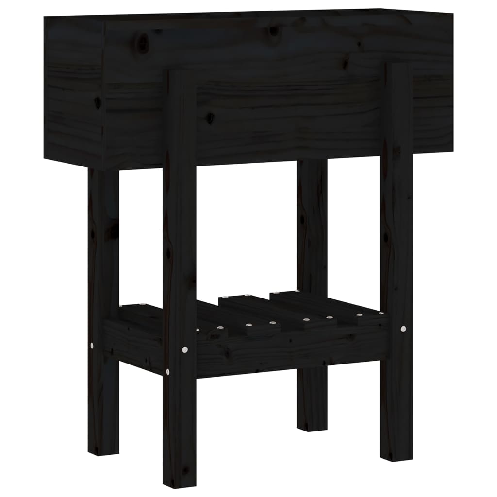 Vidaxl Planning Box 62x30x69 cm de pino sólido negro
