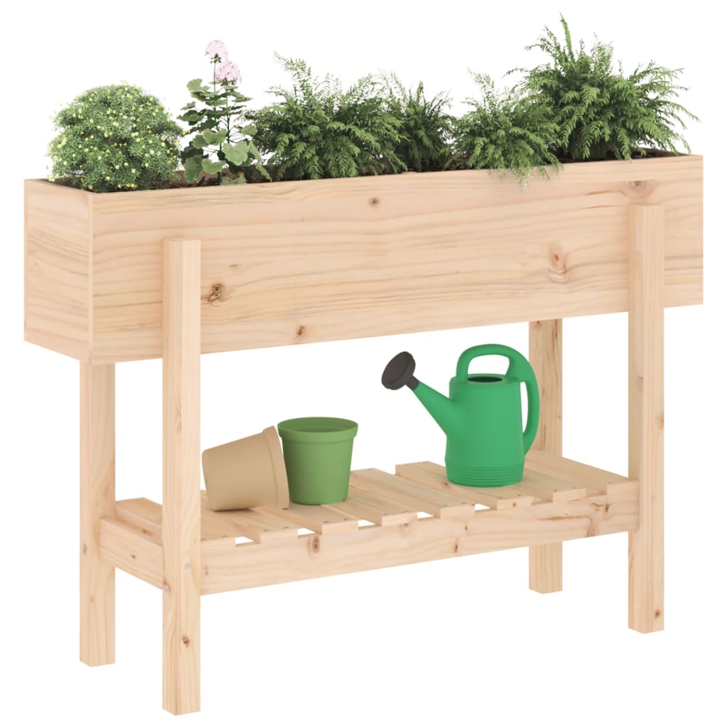 Fioriera VidaXL rialzata 101x30x69 cm in legno di pino massiccio