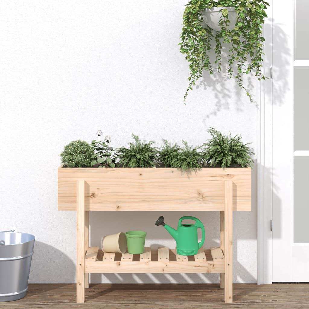 Fioriera VidaXL rialzata 101x30x69 cm in legno di pino massiccio