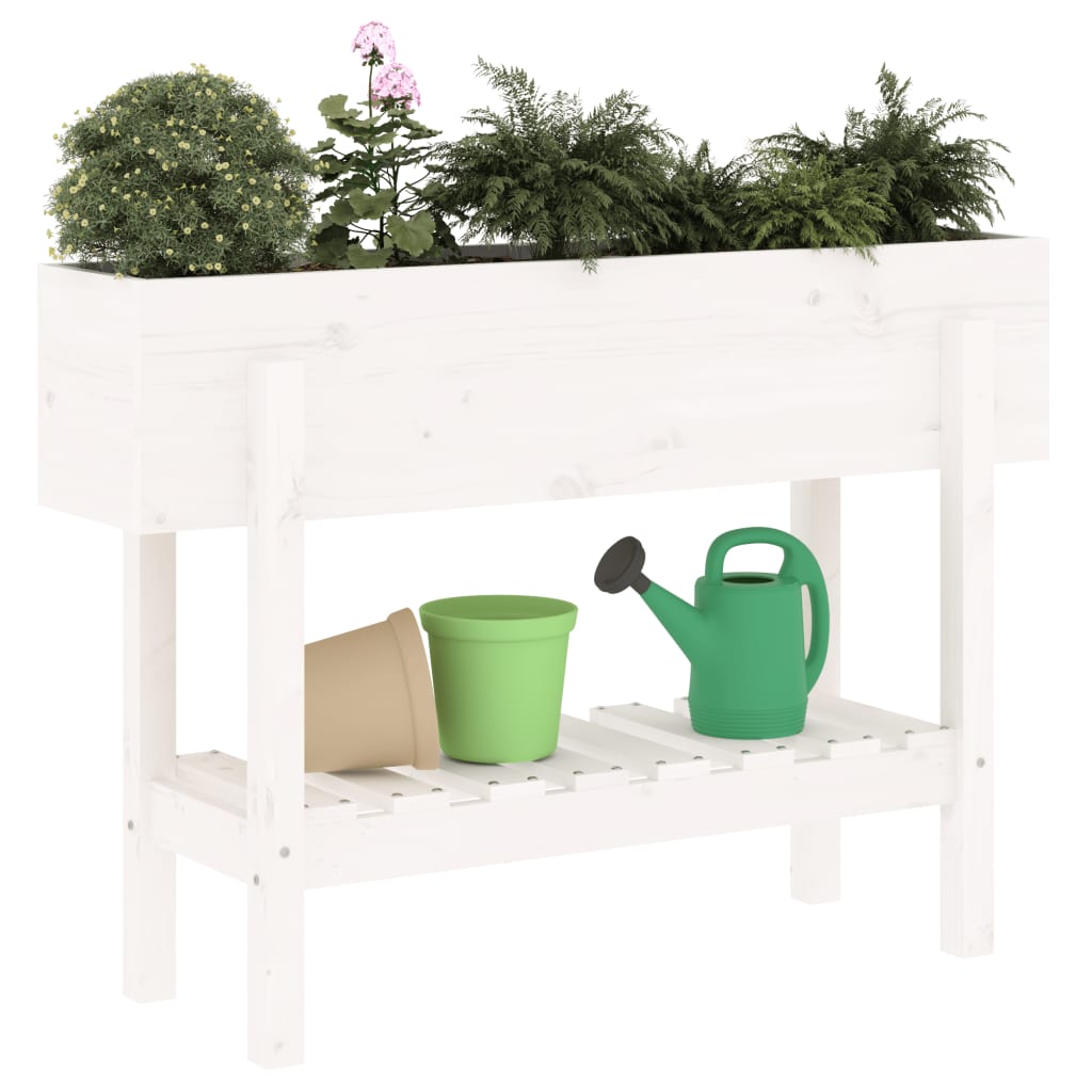 Plantador Vidaxl elevado 101x30x69 cm de pino sólido
