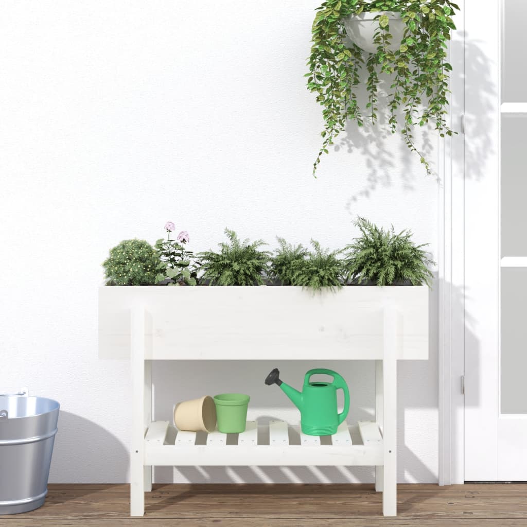Plantador Vidaxl elevado 101x30x69 cm de pino sólido