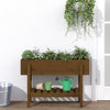 Plantador Vidaxl elevado 101x30x69 cm de pino sólido marrón marrón