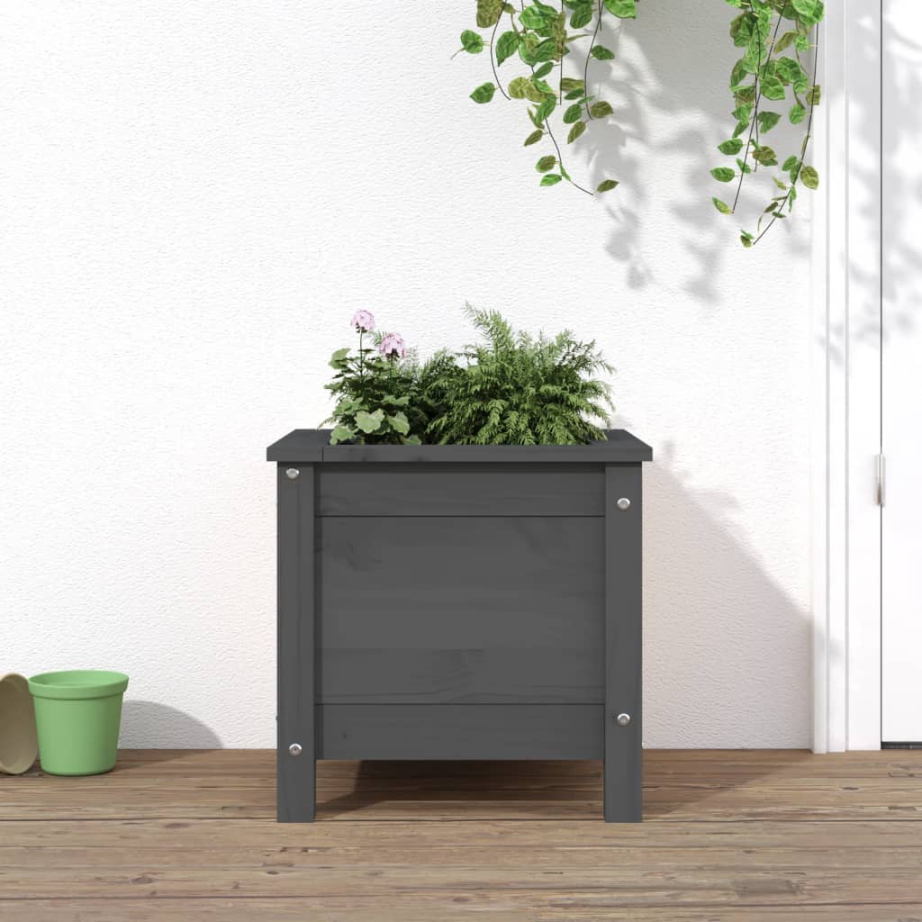 Vidaxl Planning Box 40x40x39 cm Solid Pine Gray