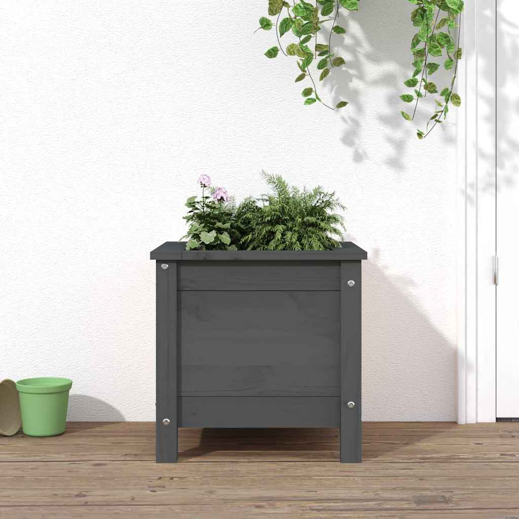 Vidaxl Planning Box 40x40x39 cm Solid Pine Gray