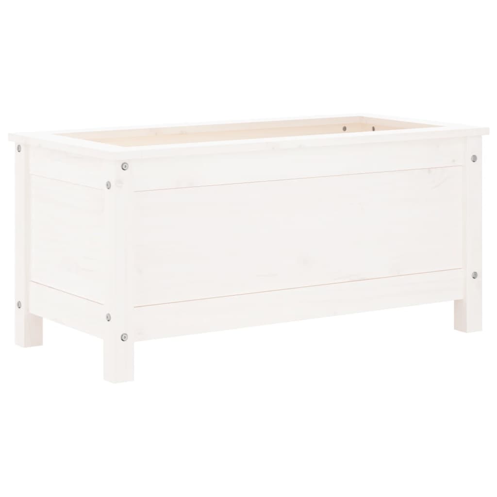 Vidaxl Planning Box 82.5x40x39 cm de pino sólido blanco