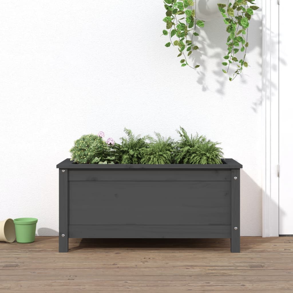 VidaXL Planning box 82.5x40x39 cm Solid pine Gray