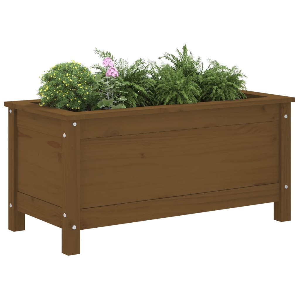 Casella di pianificazione Vidaxl 82.5x40x39 cm Miele di pino solido marrone