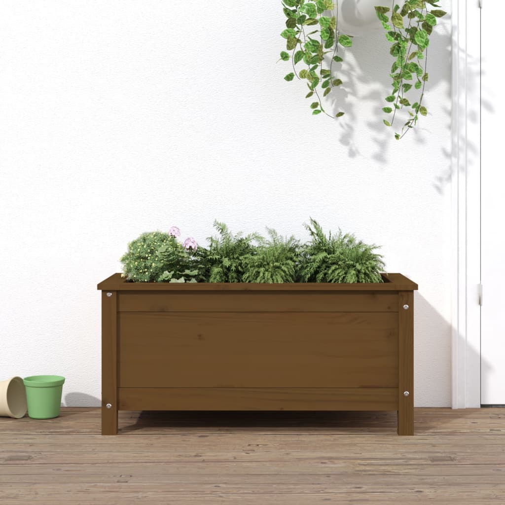 Casella di pianificazione Vidaxl 82.5x40x39 cm Miele di pino solido marrone