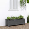 Vidaxl fioriera sollevata 119.5x40x39 cm grigio pino solido