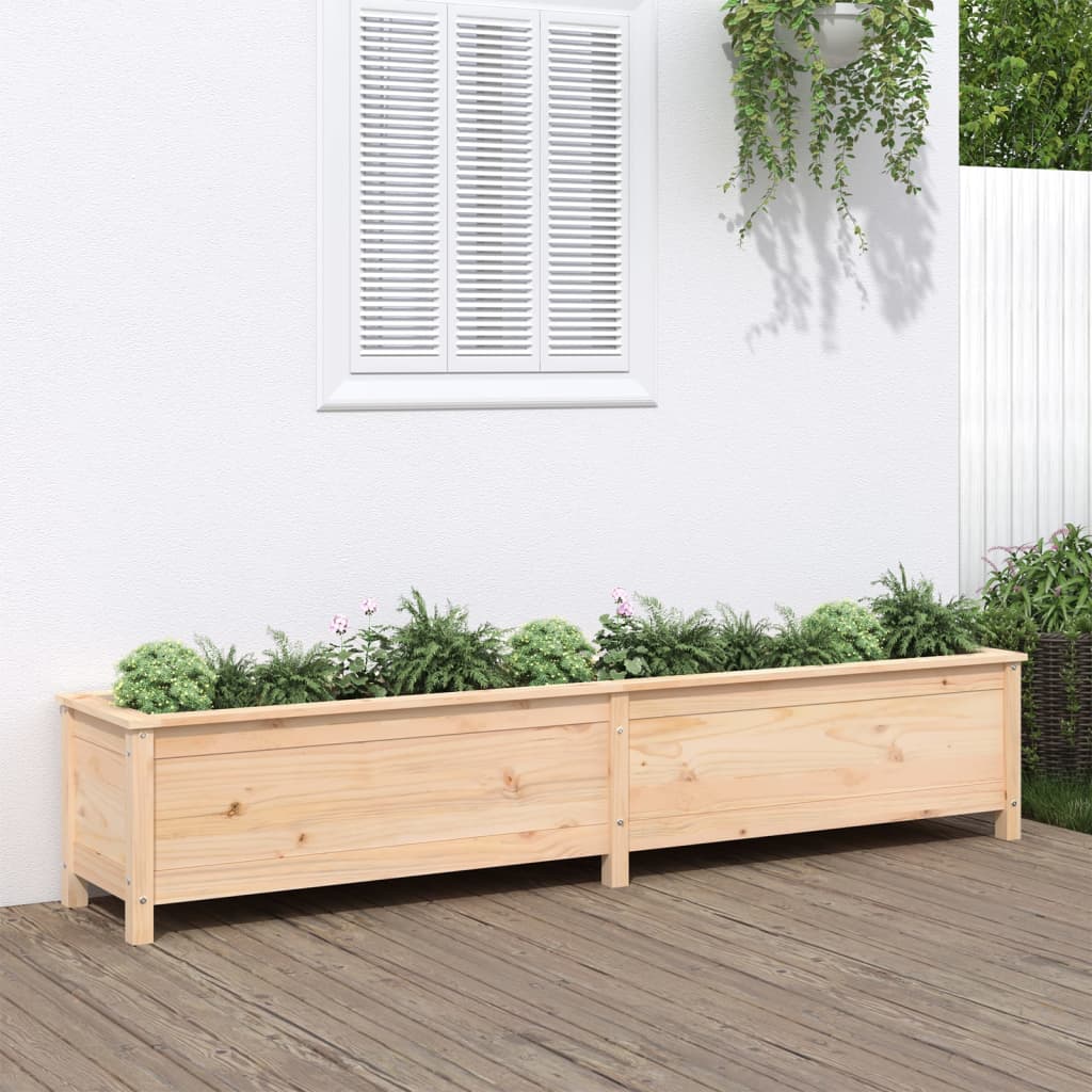 Jardinera vidaxx elevada 199,5x40x39 cm madera maciza de pino