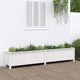 VidaXL Planter raised 199.5x40x39 cm Solid pine white