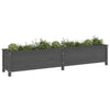 Vidaxl fioriera raccolta 199.5x40x39 cm grigio in pino solido