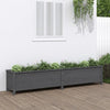 Vidaxl fioriera raccolta 199.5x40x39 cm grigio in pino solido