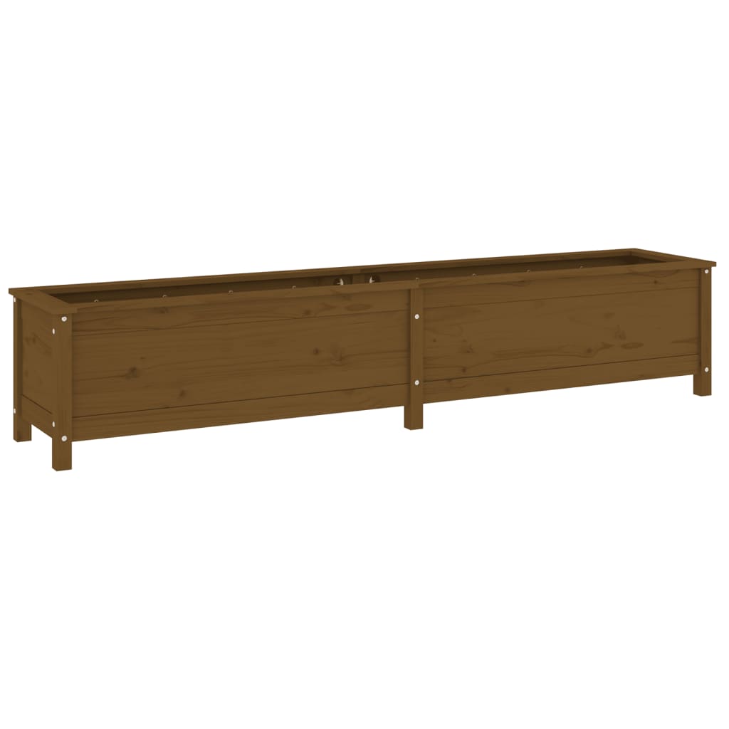 Vidaxl Planning Box elevado 199.5x40x39 cm de pino sólido marrón marrón