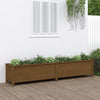 Vidaxl Planning Box elevado 199.5x40x39 cm de pino sólido marrón marrón