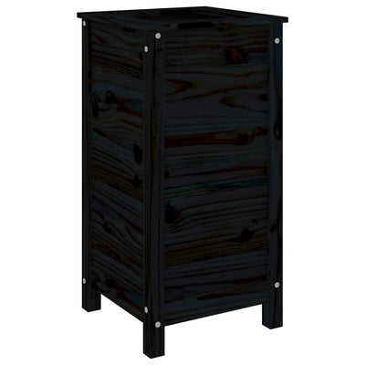 Casella di pianificazione Vidaxl 40x40x78 cm Pino solido nero