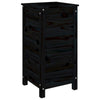 Casella di pianificazione Vidaxl 40x40x78 cm Pino solido nero