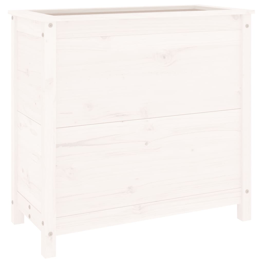 Vidaxl Planning Box 82.5x40x78 cm de pino sólido blanco