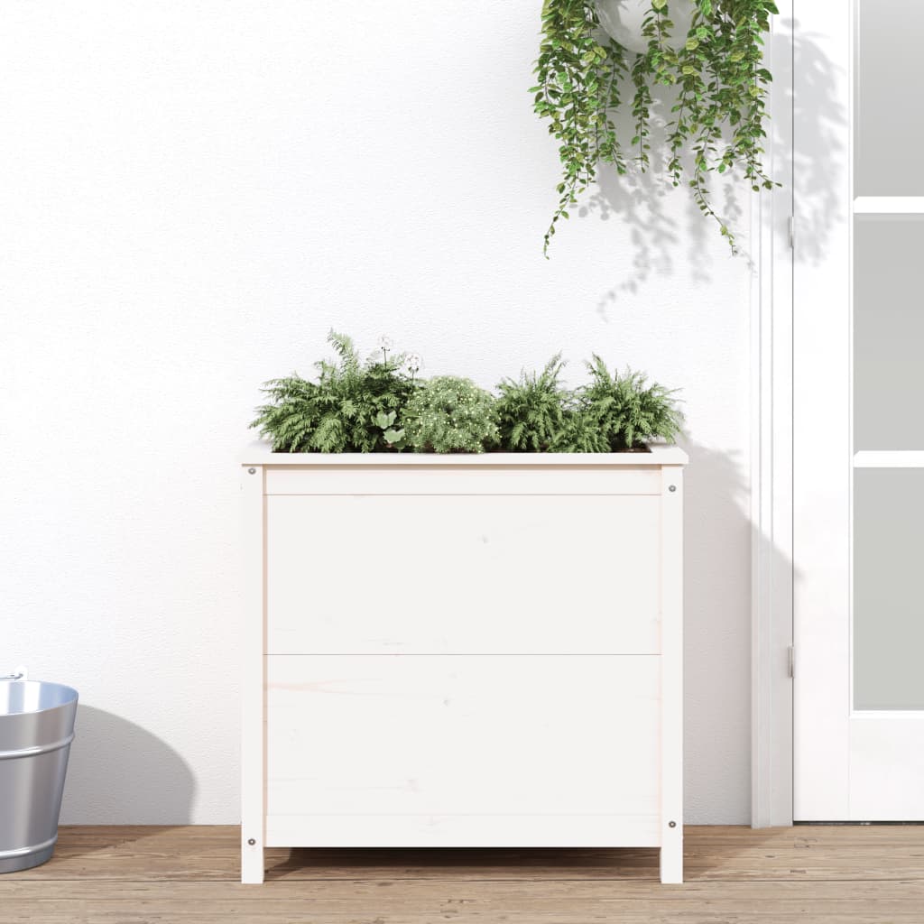 Vidaxl Planning Box 82.5x40x78 cm de pino sólido blanco