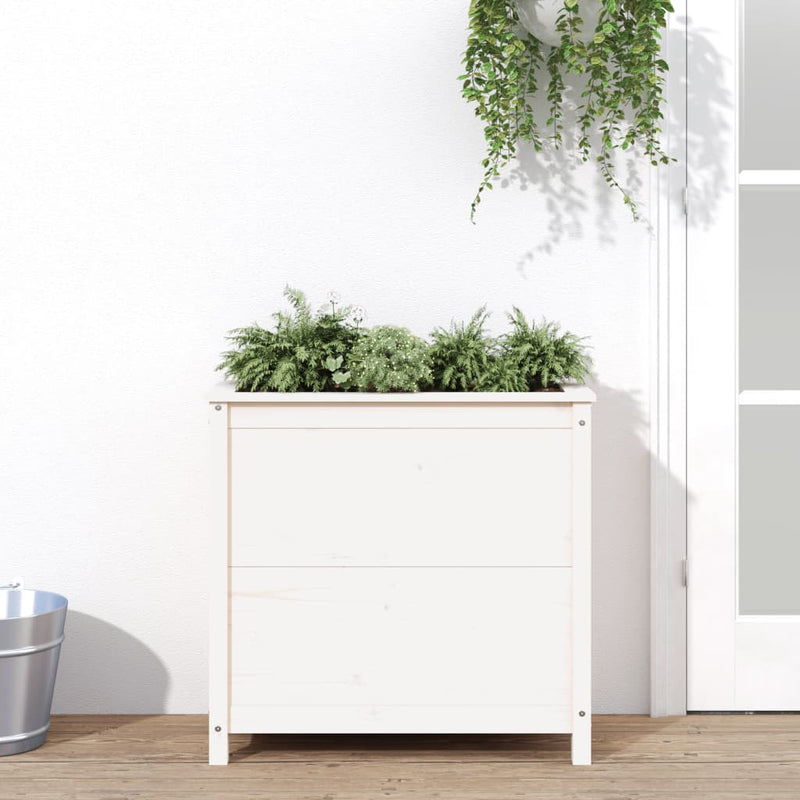 Vidaxl Planning Box 82.5x40x78 cm de pino sólido blanco