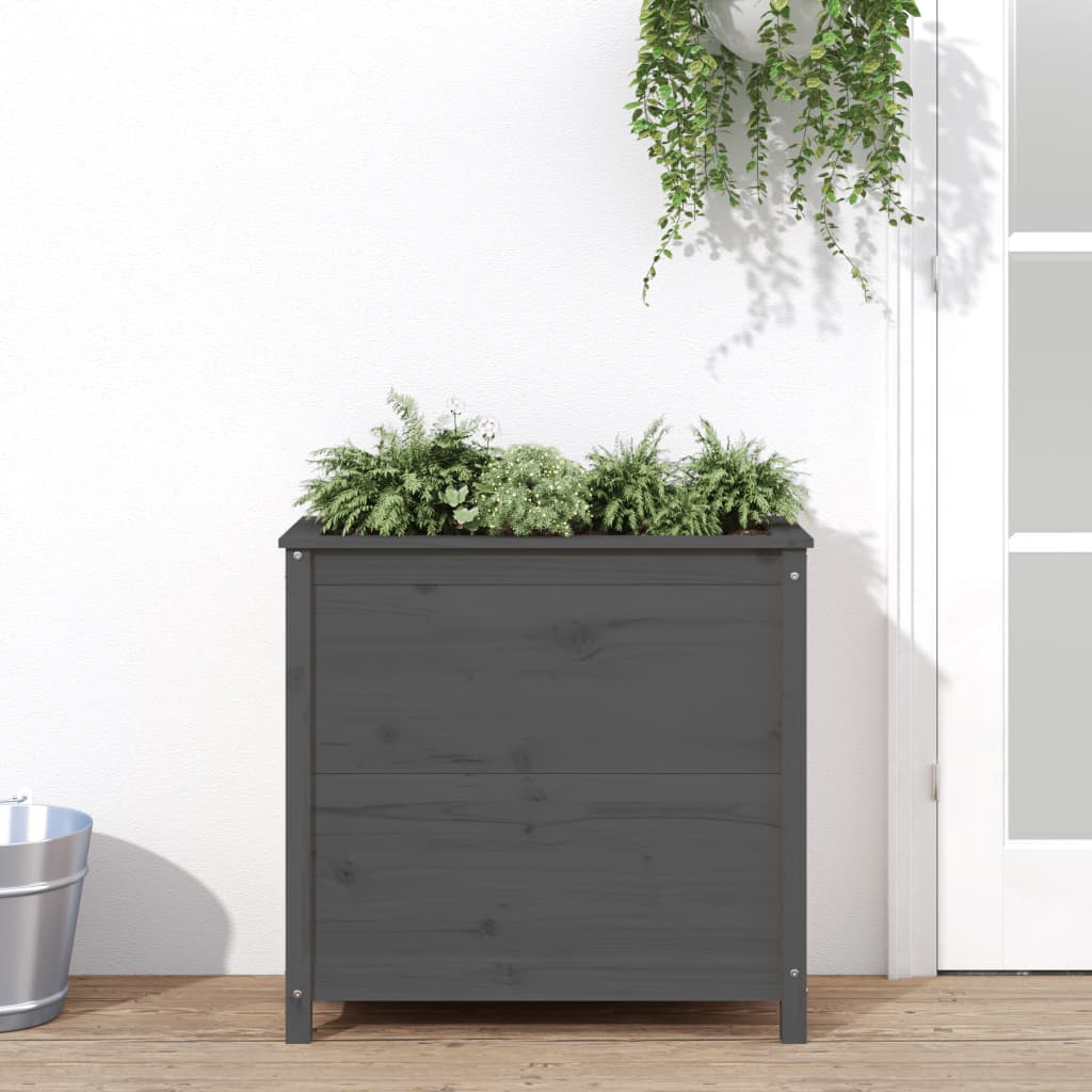 Vidaxl Planning Box 82.5x40x78 cm Solid Pine Gray
