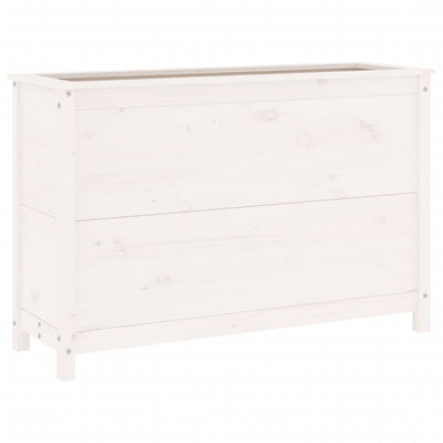 Vidaxl Planter raised 119.5x40x78 cm Solid pine white