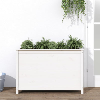 Vidaxl Planter raised 119.5x40x78 cm Solid pine white