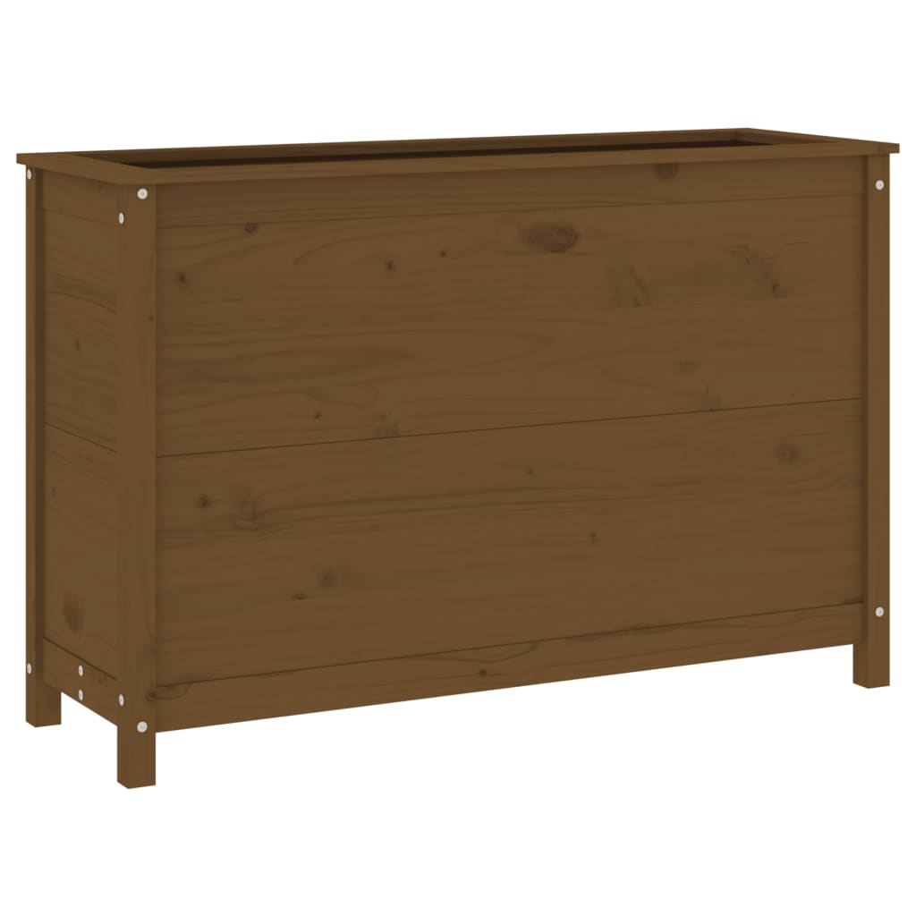 Plantador Vidaxl elevado 119.5x40x78 cm de pino sólido marrón marrón