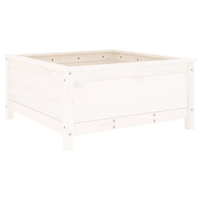 Casella di pianificazione Vidaxl 82.5x82.5x39 cm Pino solido bianco