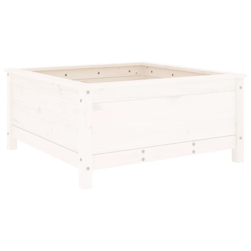 Vidaxl Planning Box 82.5x82.5x39 cm de pino sólido blanco