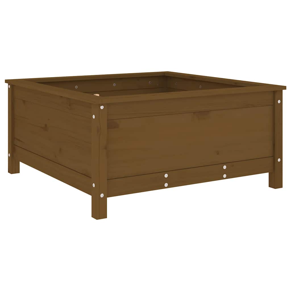 Casella di pianificazione Vidaxl 82.5x82.5x39 cm Miele di pino solido marrone