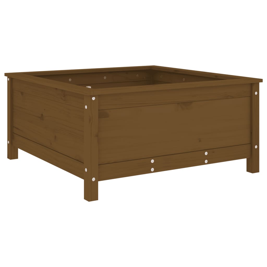 Casella di pianificazione Vidaxl 82.5x82.5x39 cm Miele di pino solido marrone