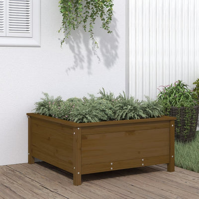 Casella di pianificazione Vidaxl 82.5x82.5x39 cm Miele di pino solido marrone