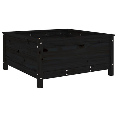Casella di pianificazione Vidaxl 82.5x82.5x39 cm Pino solido nero