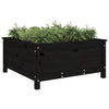 Casella di pianificazione Vidaxl 82.5x82.5x39 cm Pino solido nero