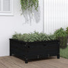 Casella di pianificazione Vidaxl 82.5x82.5x39 cm Pino solido nero