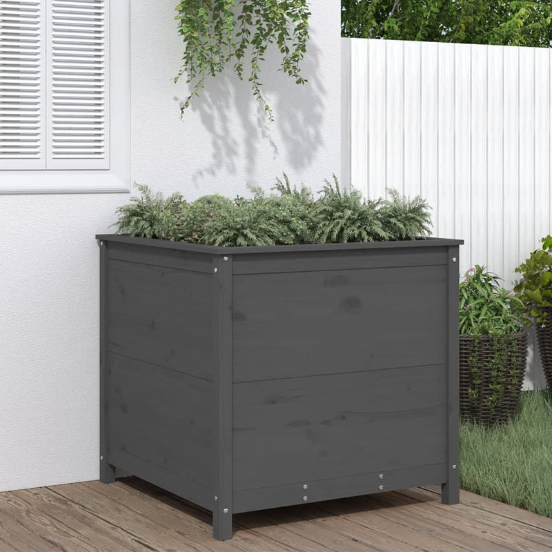 Vidaxl Planning Box 82.5x82.5x78 cm Solid Pine Gray