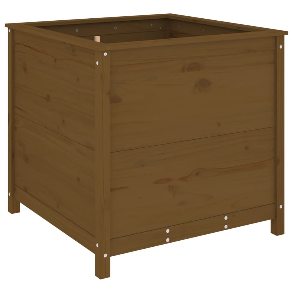 Vidaxl Planning Box 82.5x82.5x78 cm de pino sólido marrón marrón