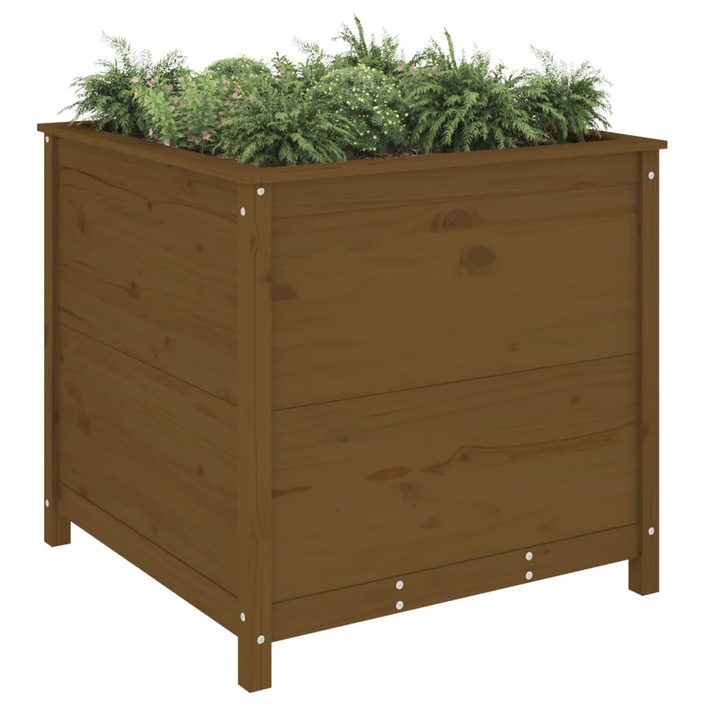 Vidaxl Planning Box 82.5x82.5x78 cm de pino sólido marrón marrón