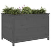 Vidaxl Planter elevó 119.5x82.5x78 cm de pino sólido gris gris