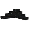 Vidaxl Planning Box a 4 strati 80.5x79x36 cm Pino in legno di pino nero